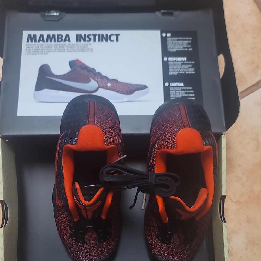 Nike Mamba Instinct Black and Orange Sneakers